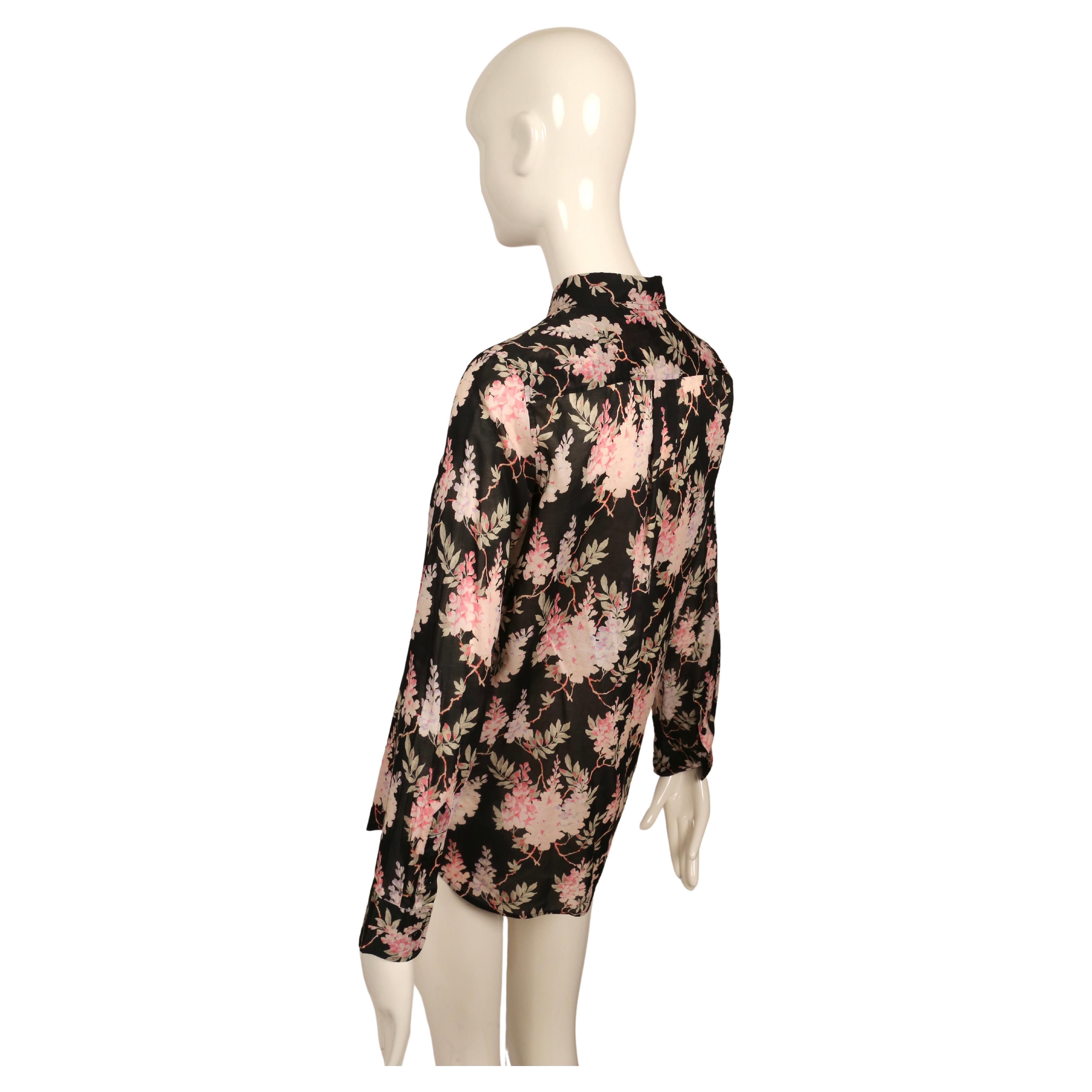 2012 Celine by Phoebe Philo chemise en coton et soie à imprimé floral 3