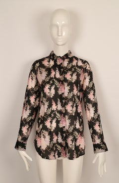 2012 CELINE by PHOEBE PHILO floral printed cotton and silk shirt