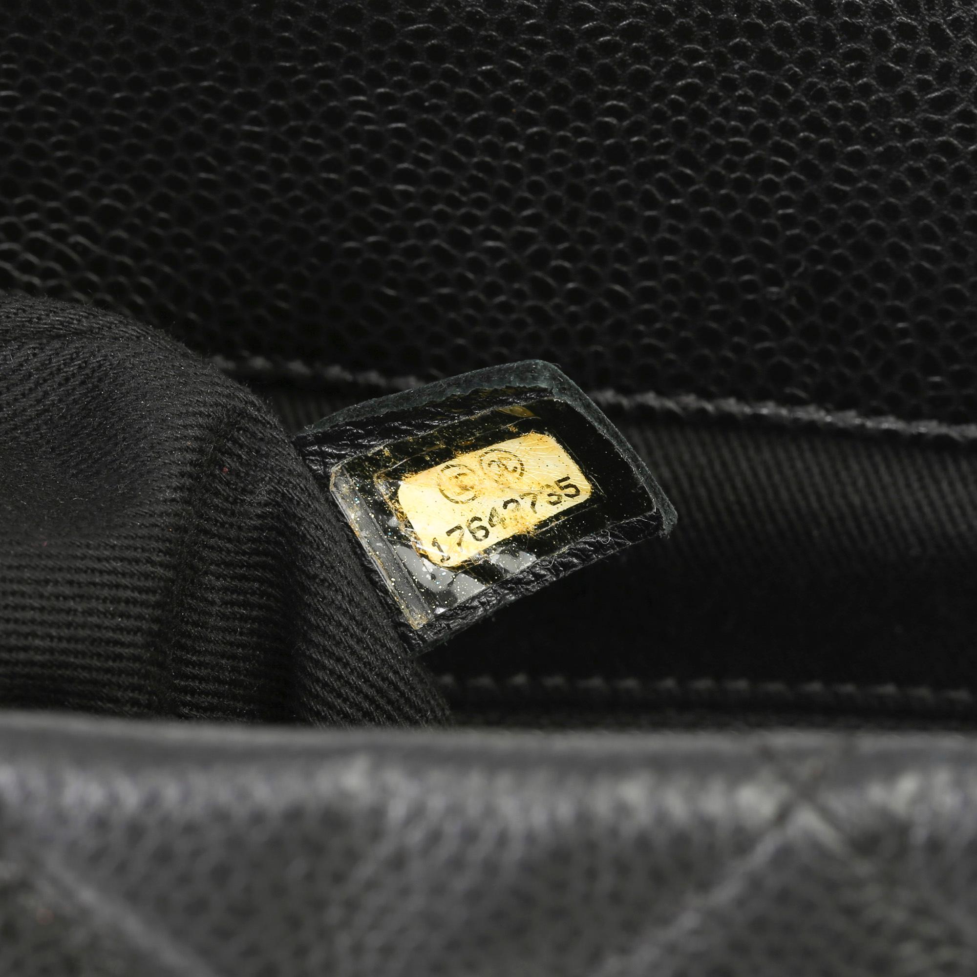2012 Chanel Black Quilted Caviar Leather Timeless Shoulder Bag  5