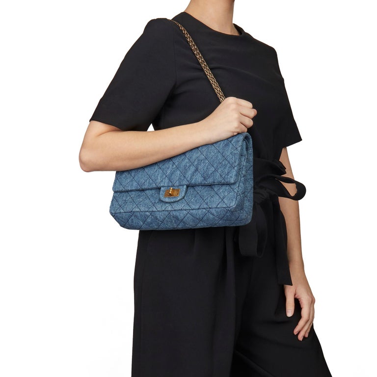 CHANEL Denim Quilted Chanel 22 Blue 1296201