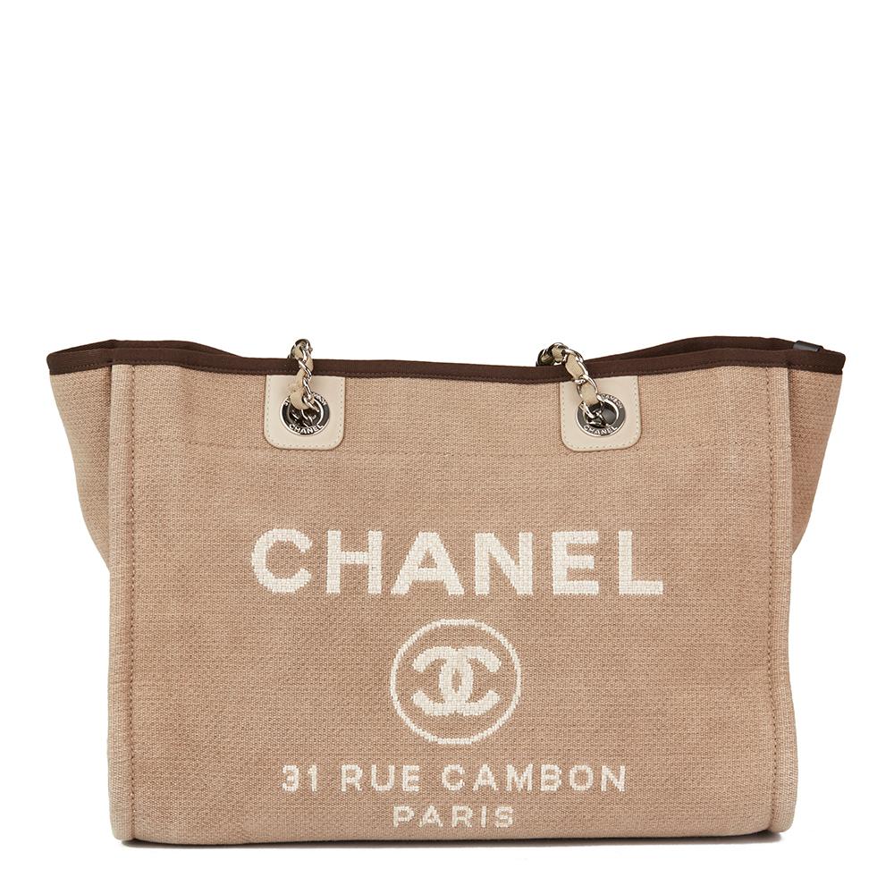 2012 Chanel Brown Canvas Small Deauville Tote 2