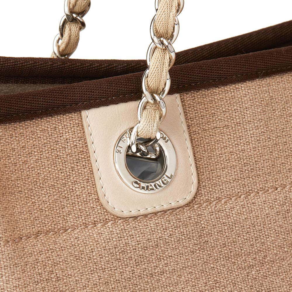 2012 Chanel Brown Canvas Small Deauville Tote 3