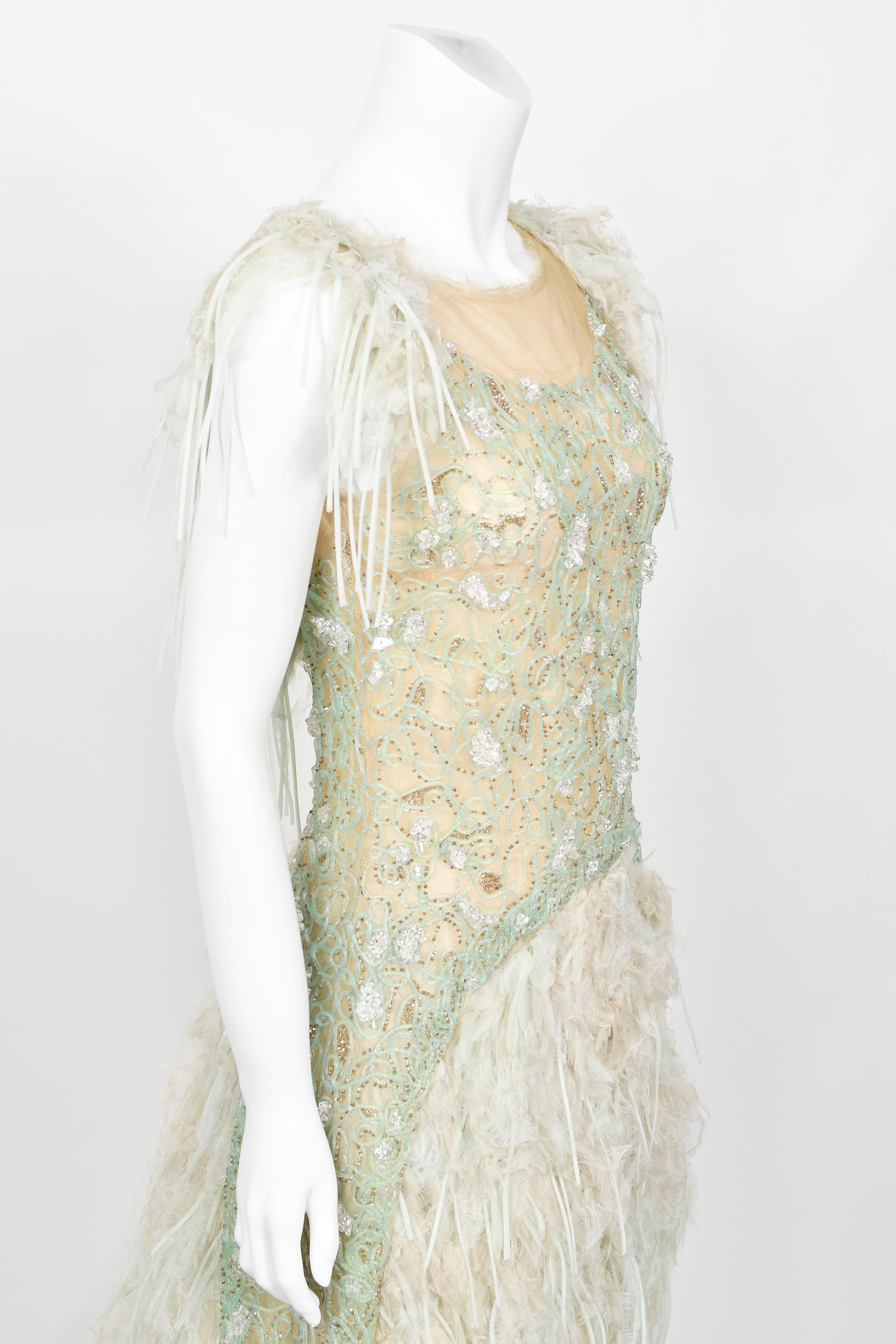 2012 Chanel by Karl Lagerfeld Documented Sheer Illusion Beaded Silk Dress w/Tags 5