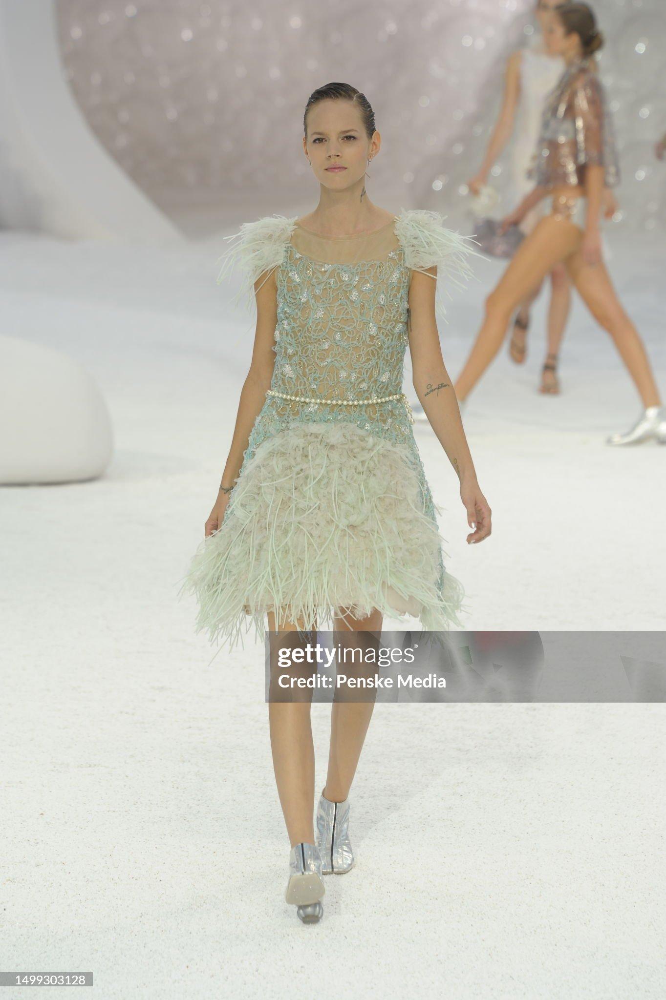 2012 Chanel by Karl Lagerfeld Documented Sheer Illusion Beaded Silk Dress w/Tags 7
