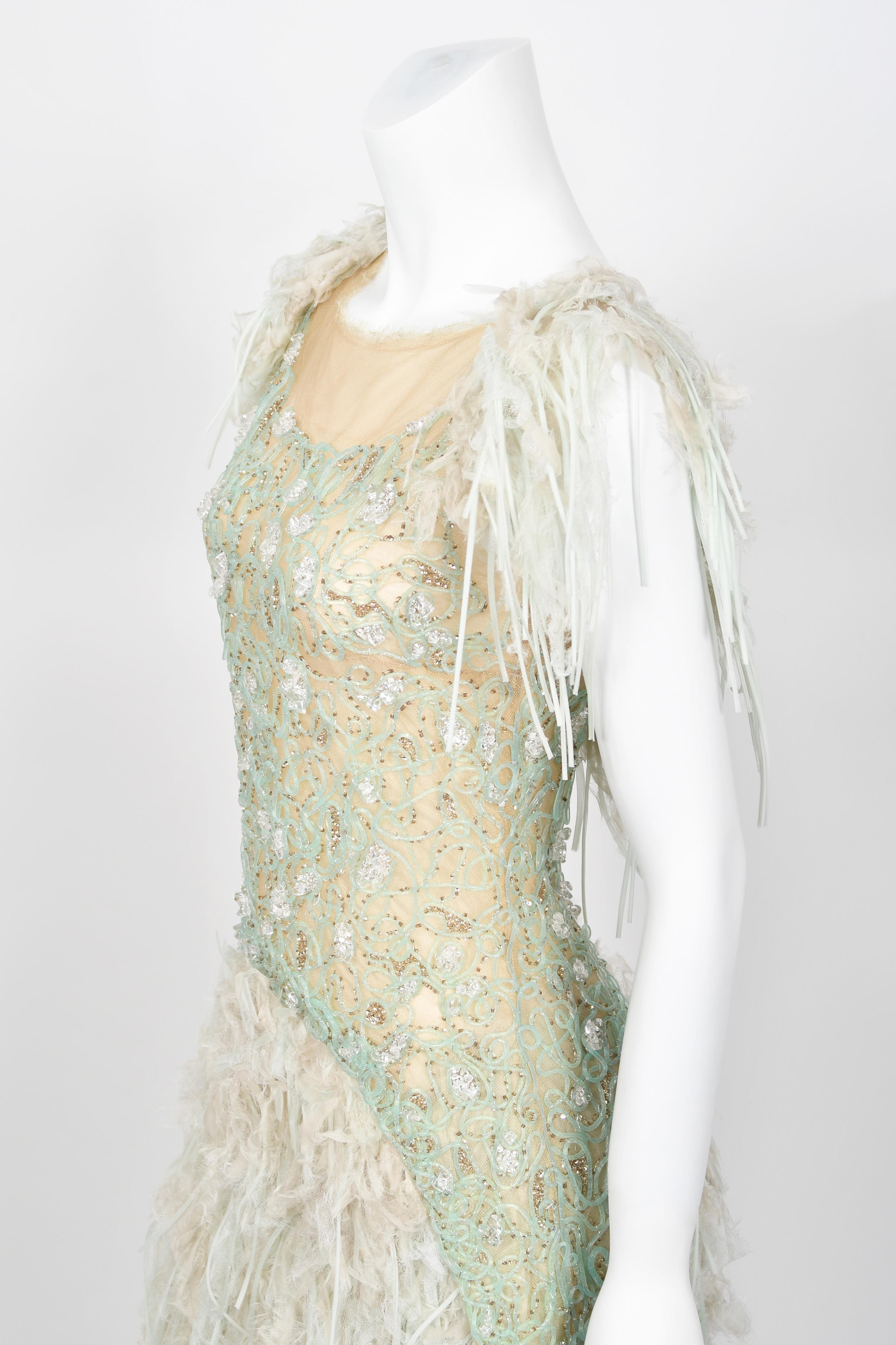 2012 Chanel by Karl Lagerfeld Documented Sheer Illusion Beaded Silk Dress w/Tags 10