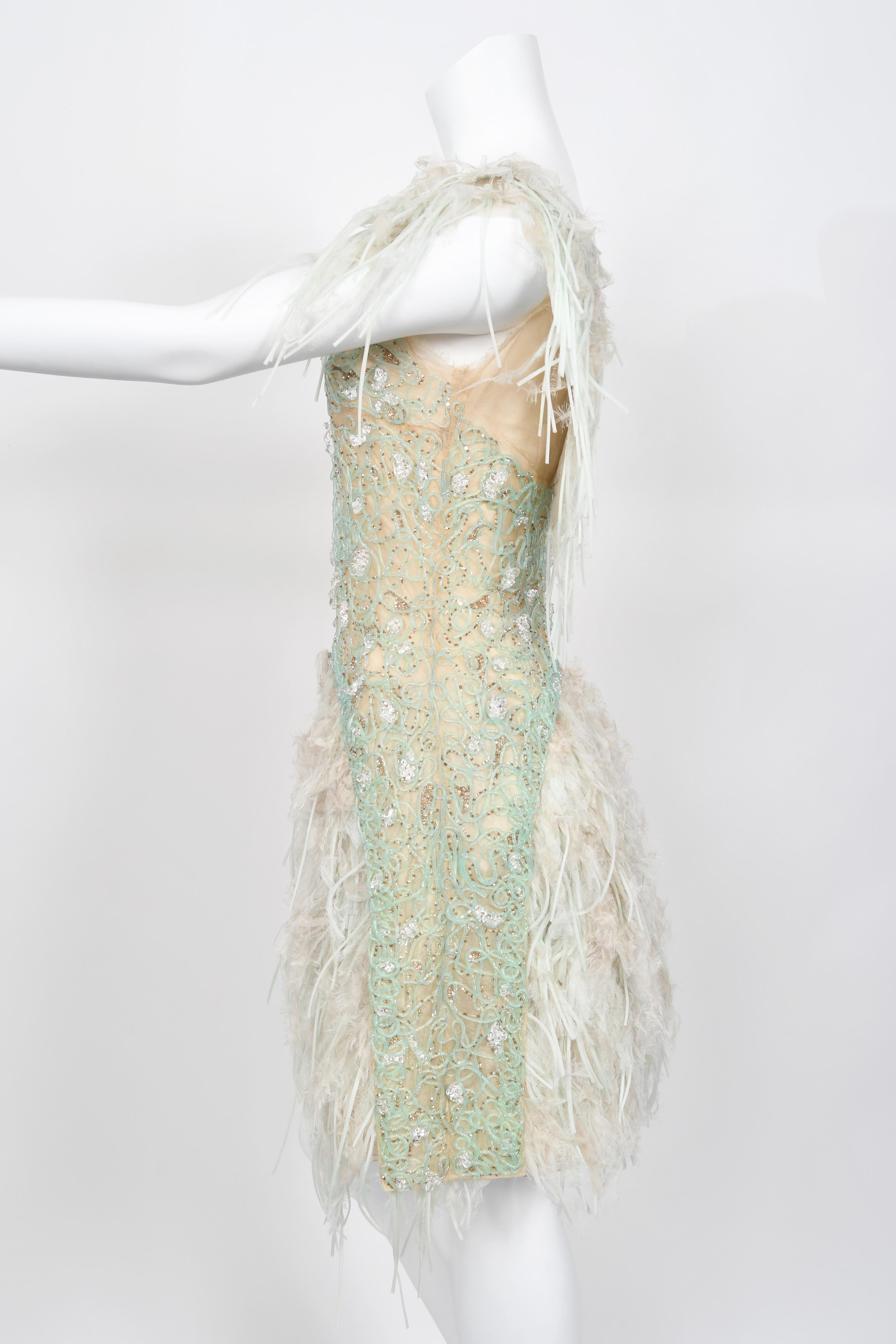 2012 Chanel by Karl Lagerfeld Documented Sheer Illusion Beaded Silk Dress w/Tags 11