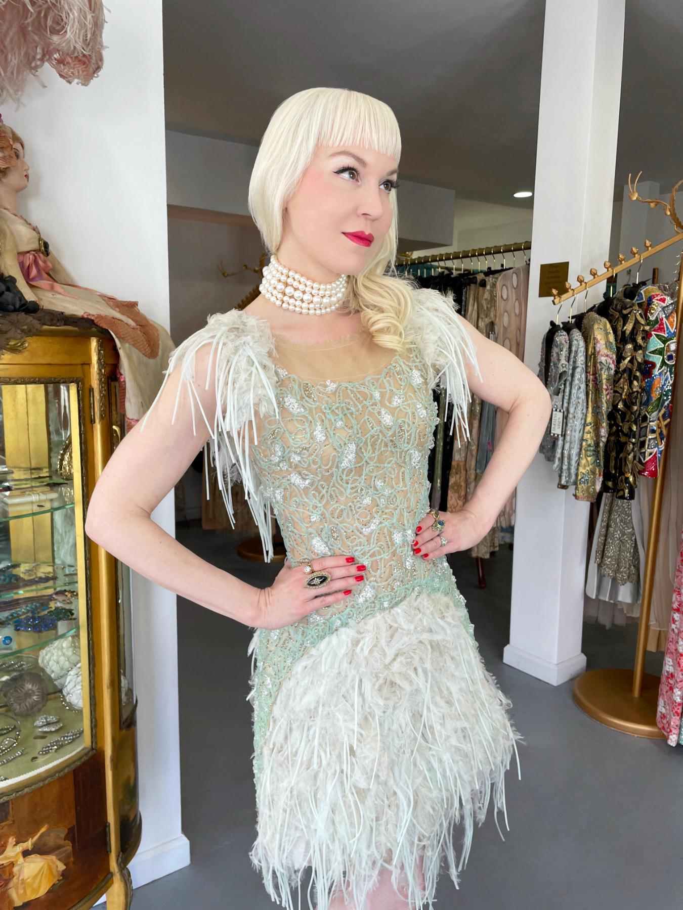2012 Chanel by Karl Lagerfeld Documented Sheer Illusion Beaded Silk Dress w/Tags 1