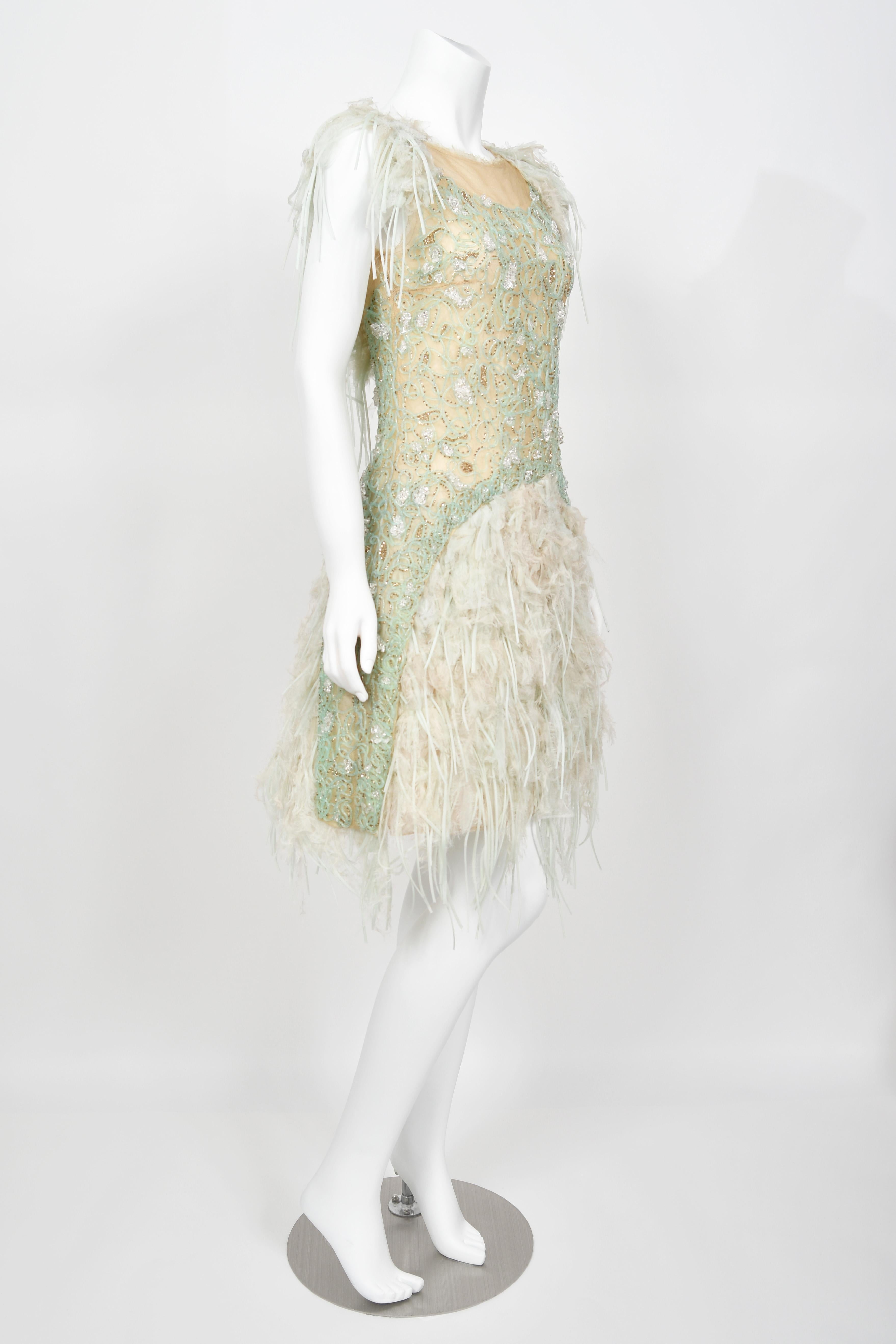 2012 Chanel by Karl Lagerfeld Documented Sheer Illusion Beaded Silk Dress w/Tags 4