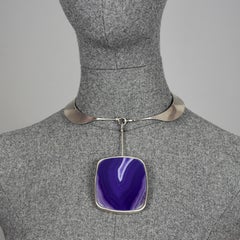 2012 CHANEL Dyed Agate Futuristic Choker Necklace