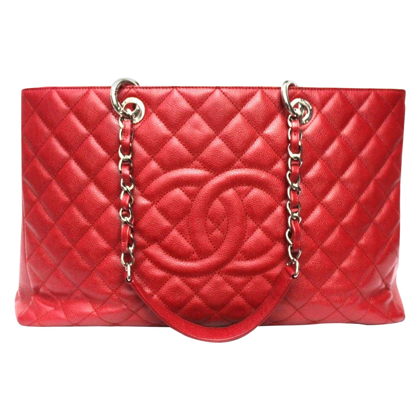 2012 Chanel Red Leather GST Bag