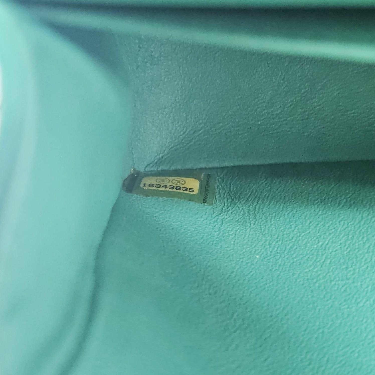 2012 Chanel Turquoise Lambskin Leather Medium Double Flap Bag For Sale 12