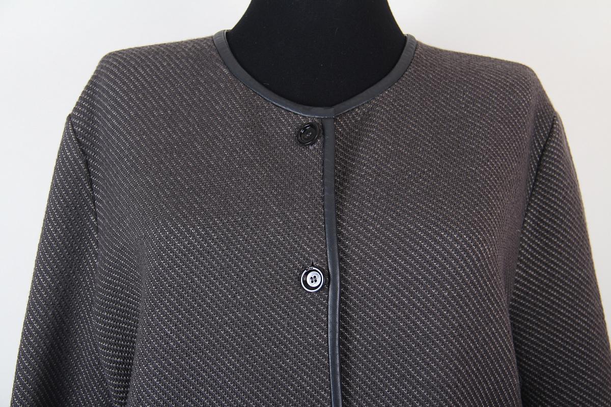 2012 Christian Dior Cardigan en laine anthracite taille USA 12 IT 48 FR 44 en vente 1