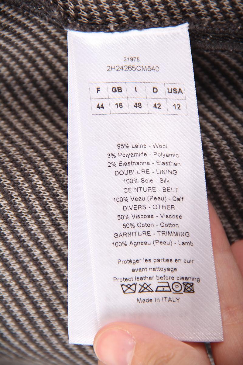 2012 Christian Dior Cardigan en laine anthracite taille USA 12 IT 48 FR 44 en vente 3