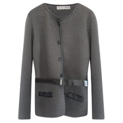 2012 Christian Dior Anthracite wool cardigan size USA 12 IT 48 FR 44