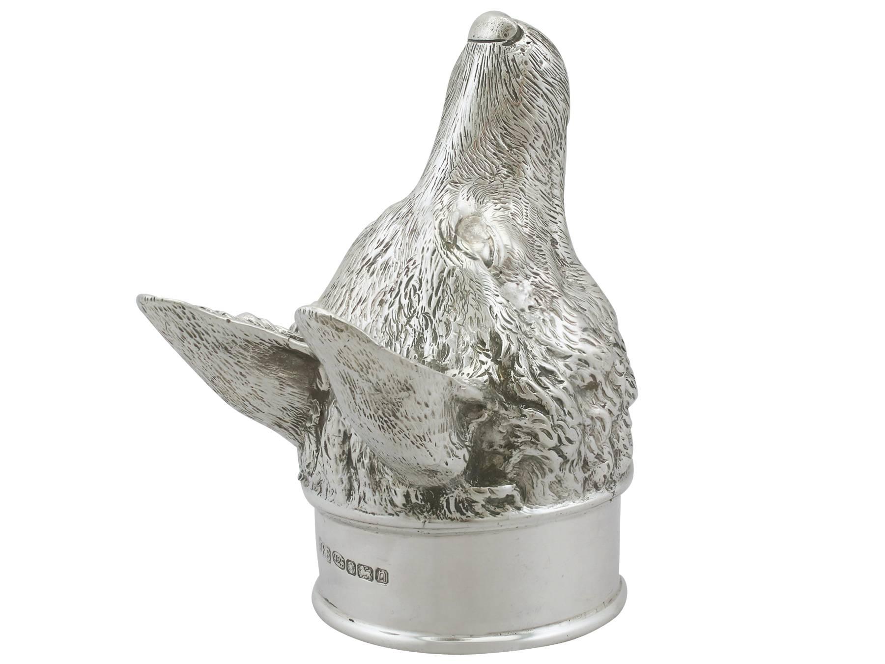 2012 Contemporary Sterling Silver Fox Stirrup Cup 2