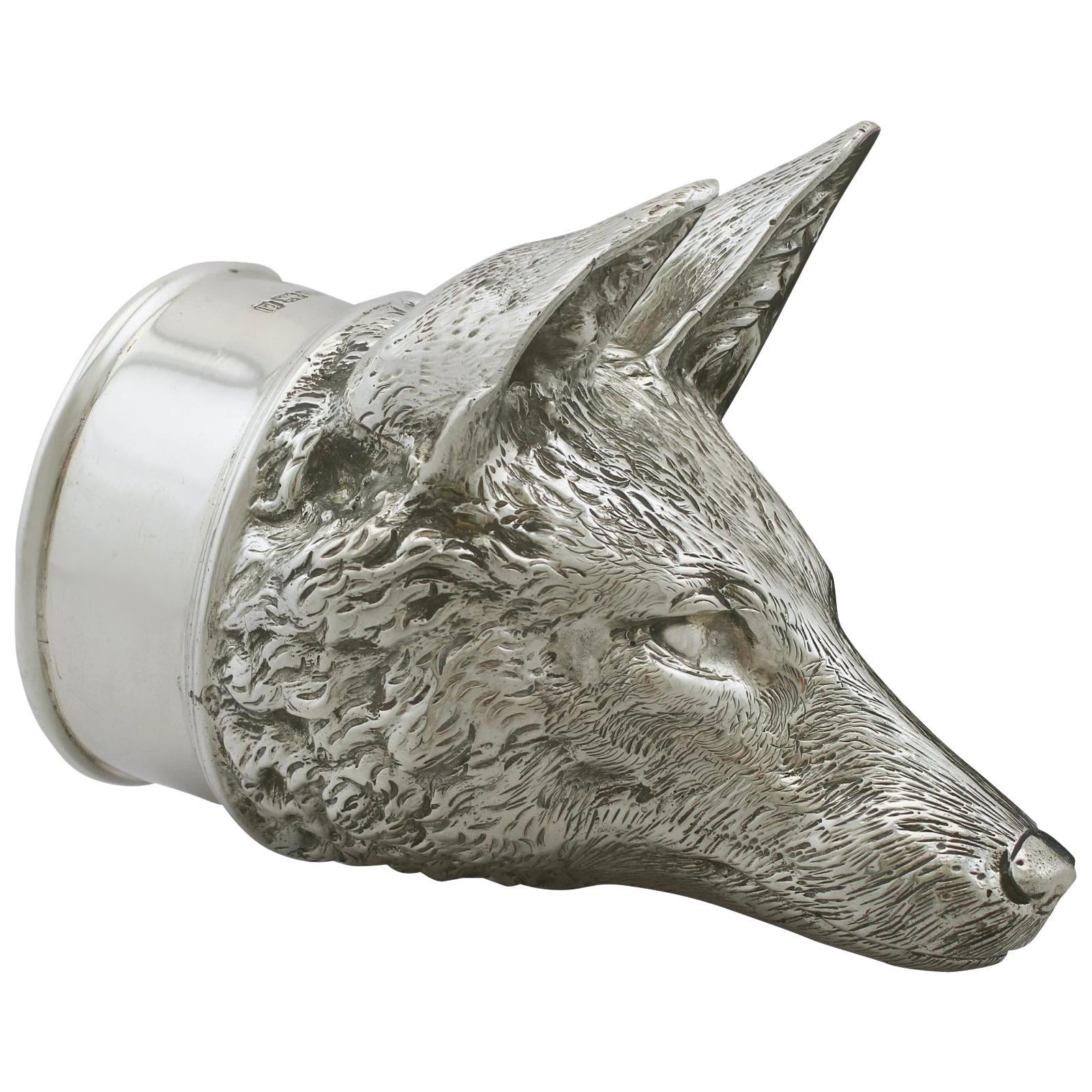 2012 Contemporary Sterling Silver Fox Stirrup Cup