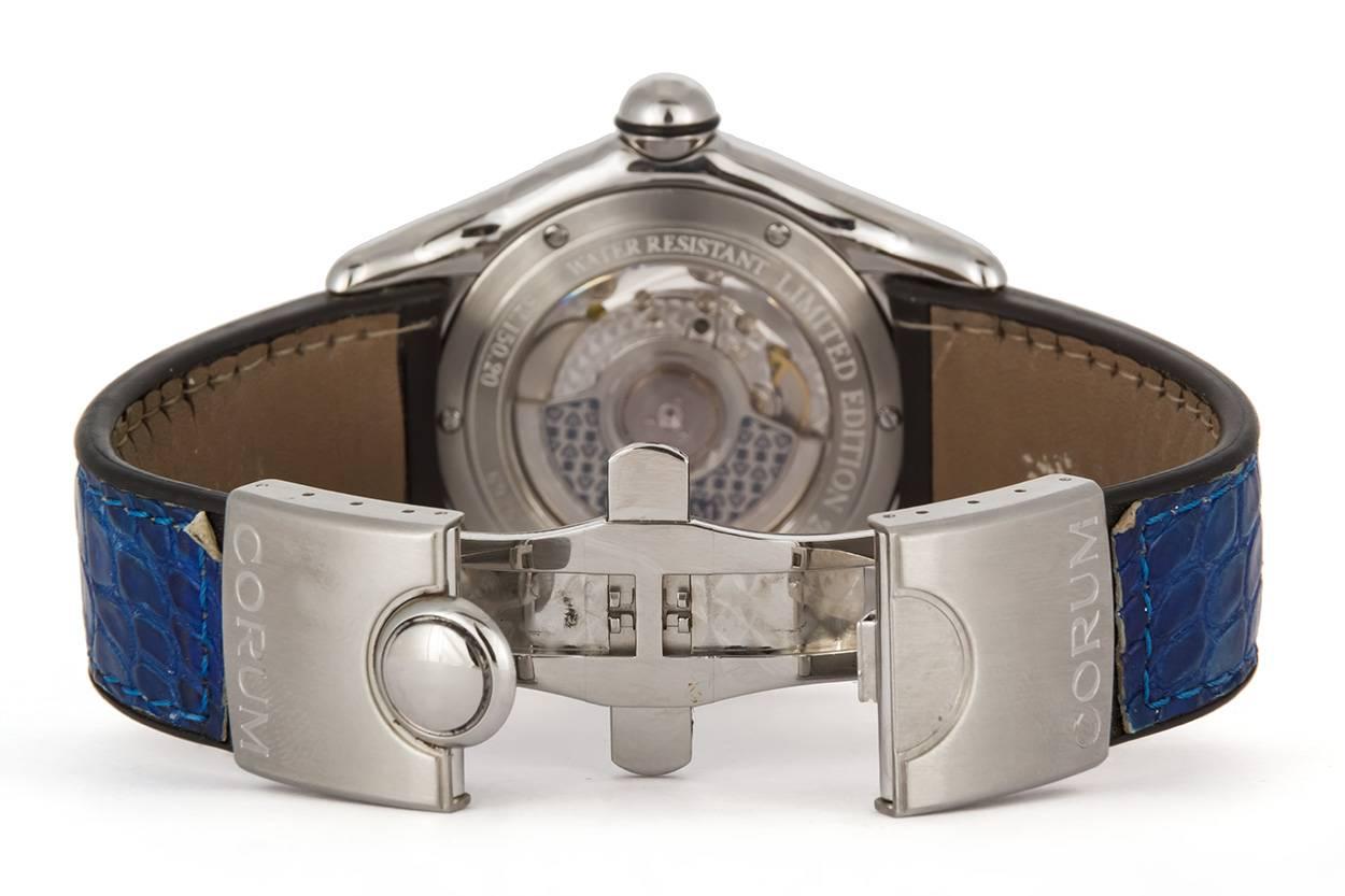 2012 Corum Limited Edition Stainless Steel Automatic Bubble Watch 08.150.20 In Excellent Condition In Tustin, CA