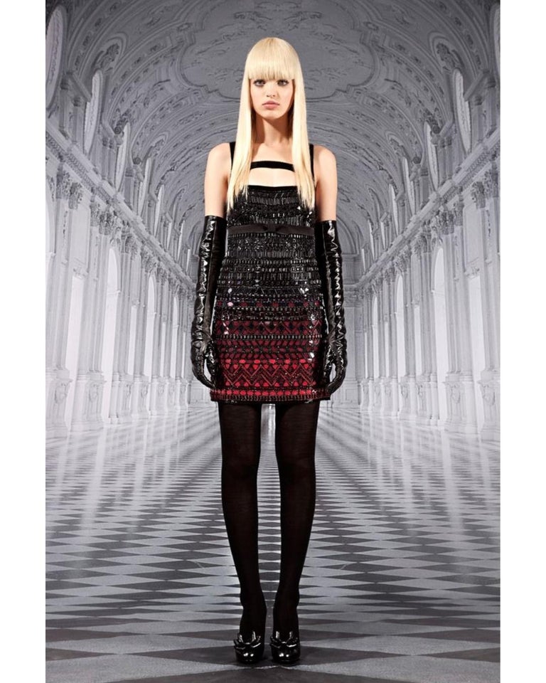 short black and red ombre dress Ombre Midi Dress - Black to Red, Sculpted Shoulder Party Dress