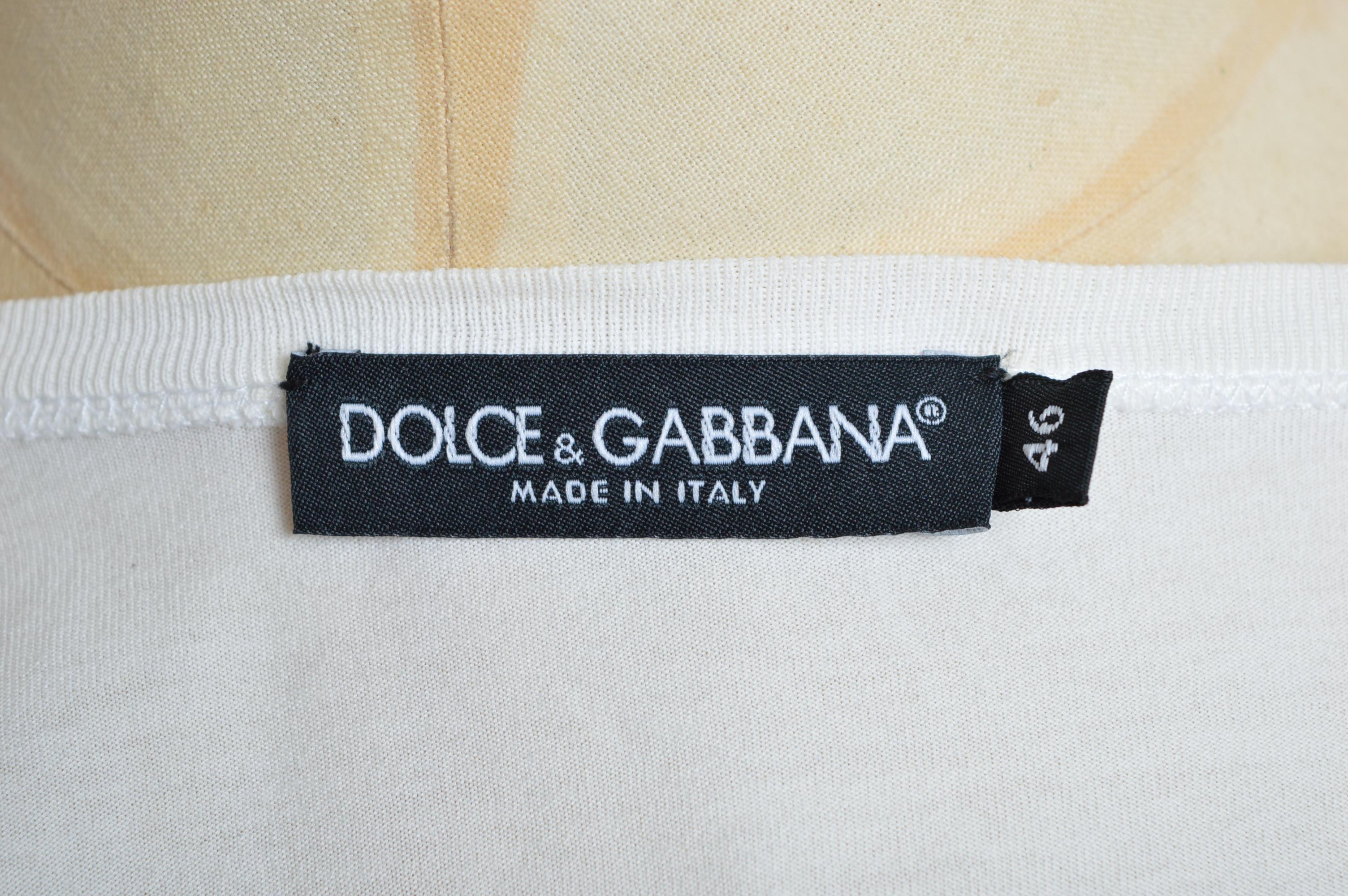 2012 DOLCE & GABBANA Madonna ‘Boy Toy’ Silk Print Oversized T Shirt For Sale 9