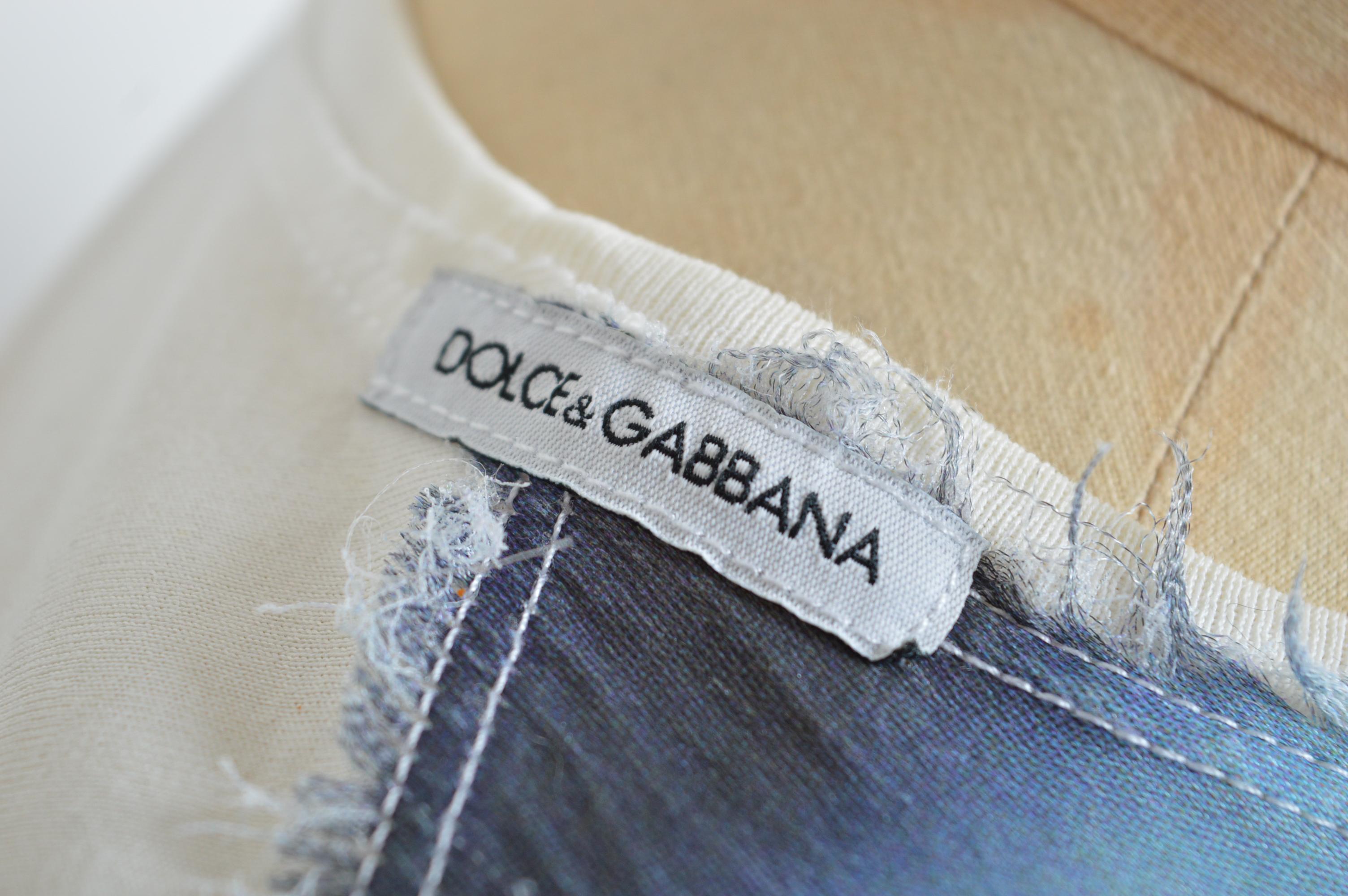2012 DOLCE & GABBANA Madonna ‘Boy Toy’ Silk Print Oversized T Shirt For Sale 2