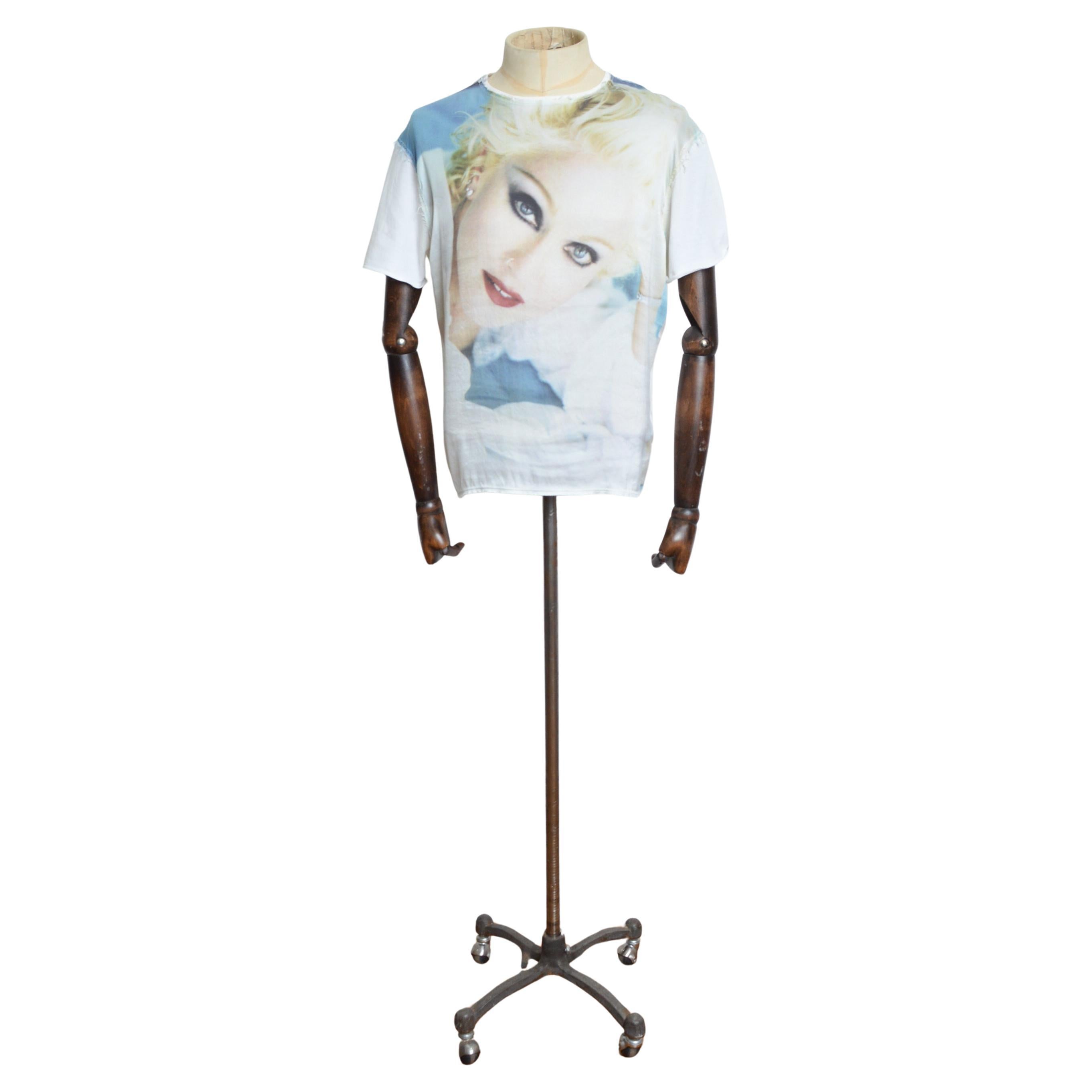 2012 DOLCE & GABBANA Madonna ‘Boy Toy’ Silk Print Oversized T Shirt For Sale