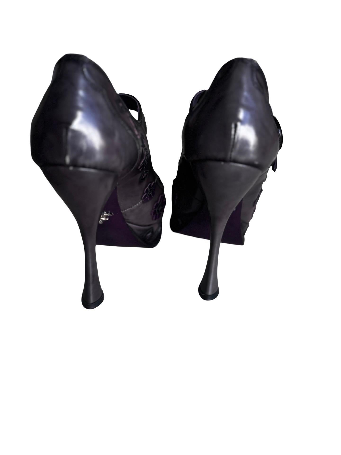 2012 F/W Prada plateforme fleurie 38 en vente 3