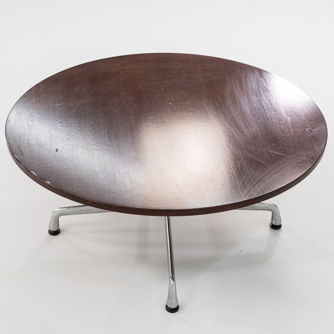2012 Herman Miller Eames Aluminum Group 36 inch Coffee Table Wood Top 1x Avail For Sale 4