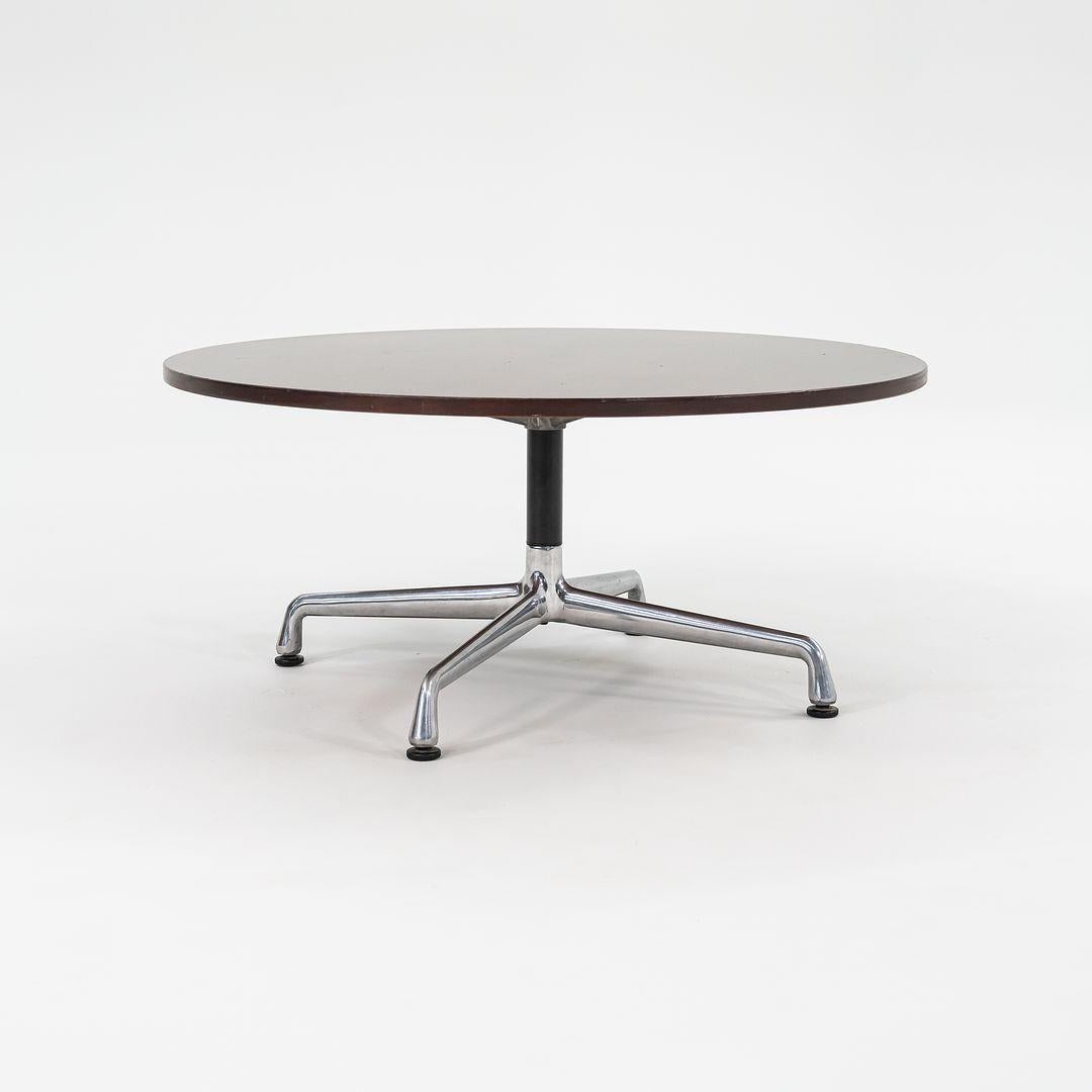 Modern 2012 Herman Miller Eames Aluminum Group 36 inch Coffee Table Wood Top 1x Avail For Sale