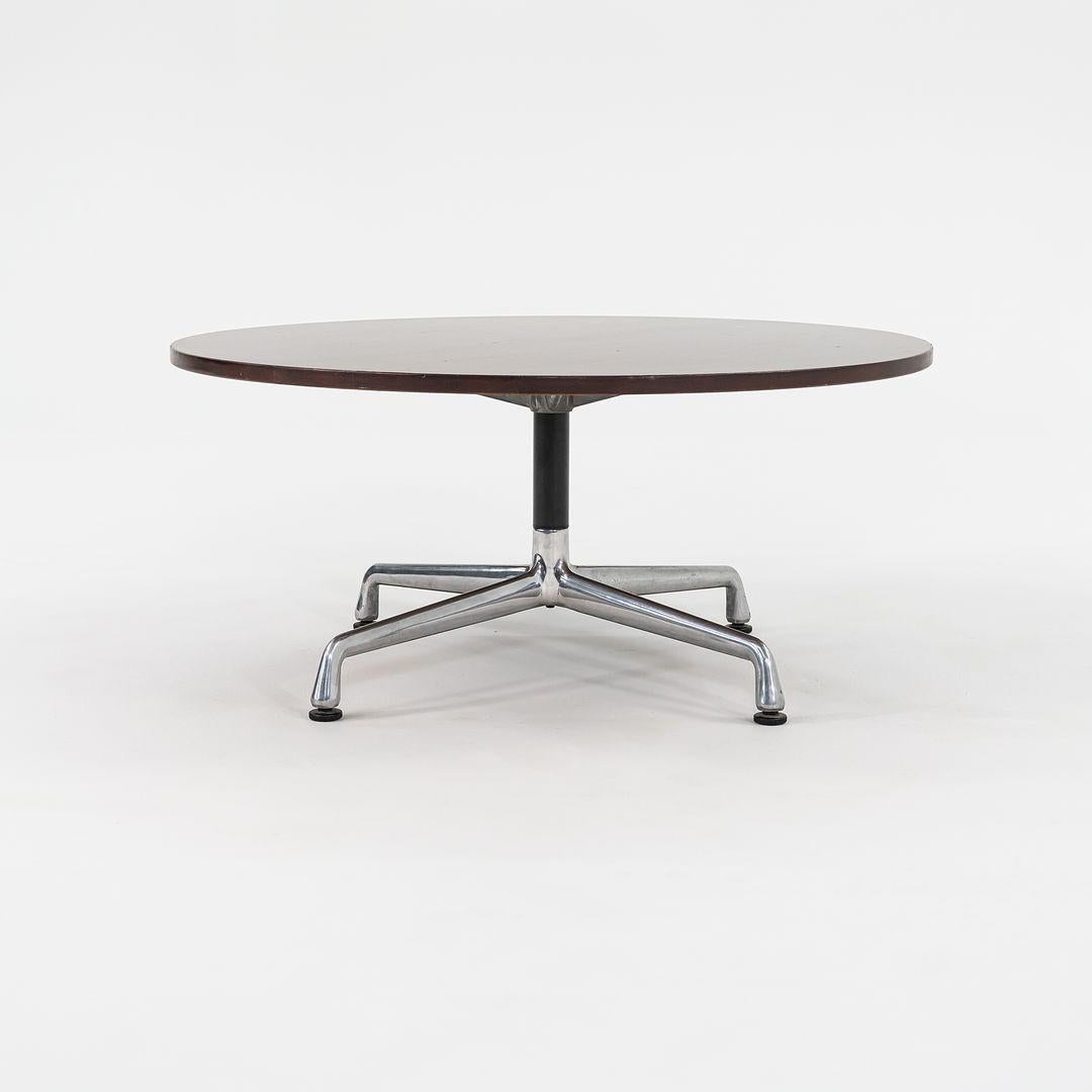 American 2012 Herman Miller Eames Aluminum Group 36 inch Coffee Table Wood Top 1x Avail For Sale