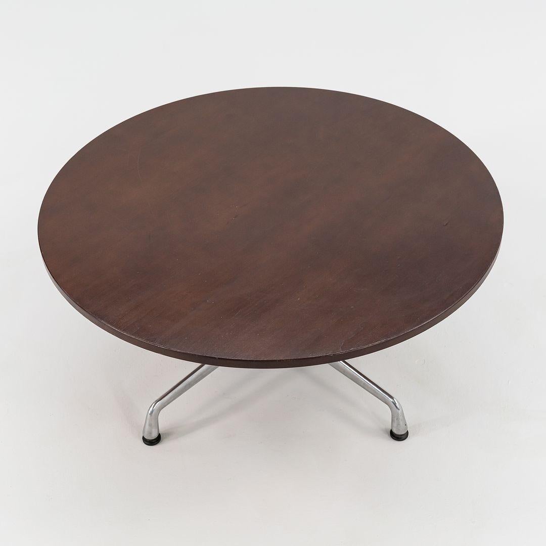 Contemporary 2012 Herman Miller Eames Aluminum Group 36 inch Coffee Table Wood Top 1x Avail For Sale