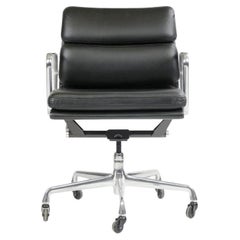 2012 Herman Miller Eames Aluminium Soft Pad Desk Chairs Black 6+ Avail