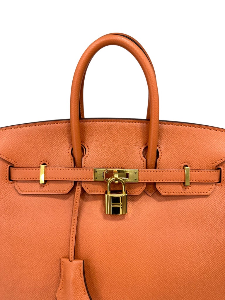 2012 Hermès Birkin 25 Epsom Leather Potiron Top Handle Bag For Sale at  1stDibs