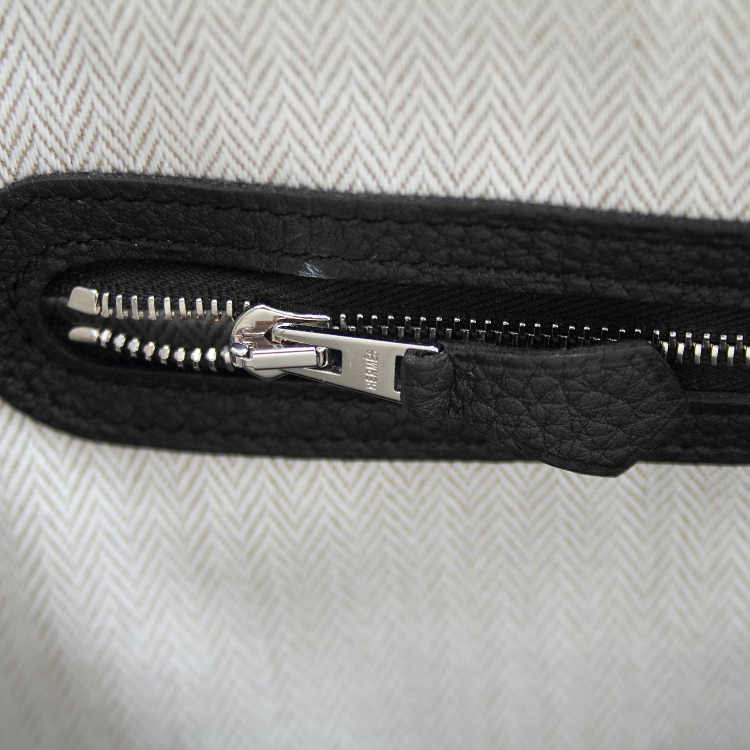 2012 Hermes Black H Negonda Garden Party 30 Bag In Good Condition In Toronto, Ontario