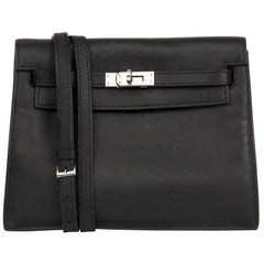 2012 Hermès Black Swift Leather Kelly Danse