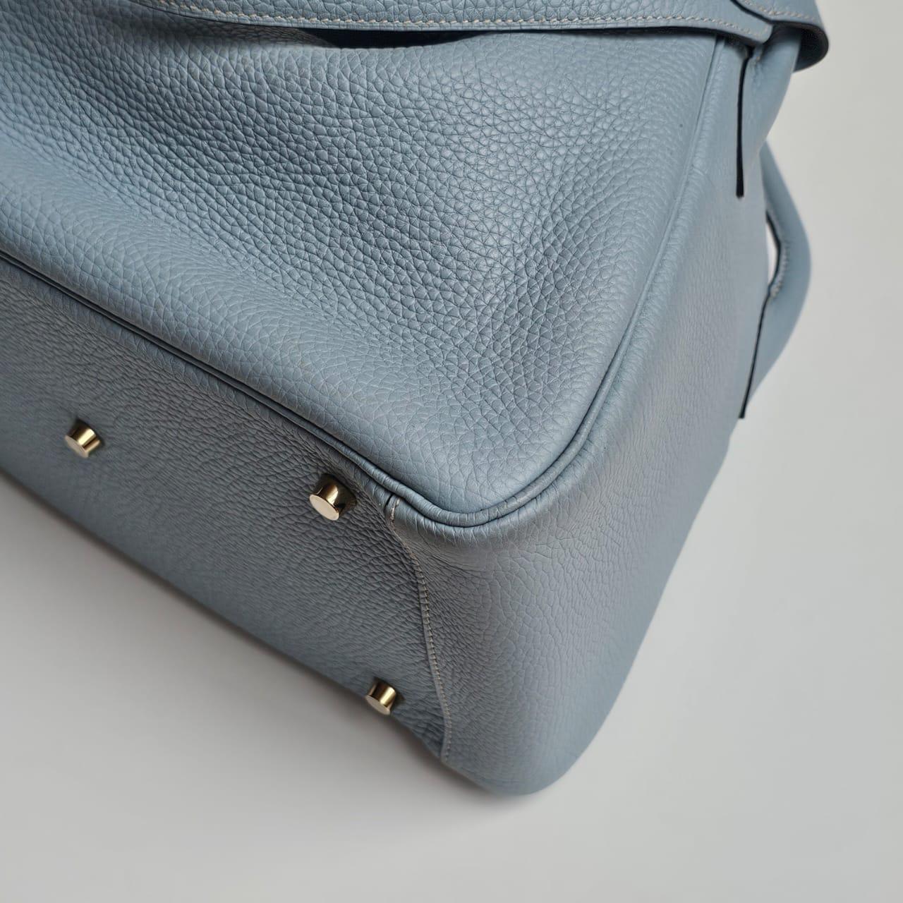 2012 Borsa Hermes Blue Ciel Clemence Lindy 34 5