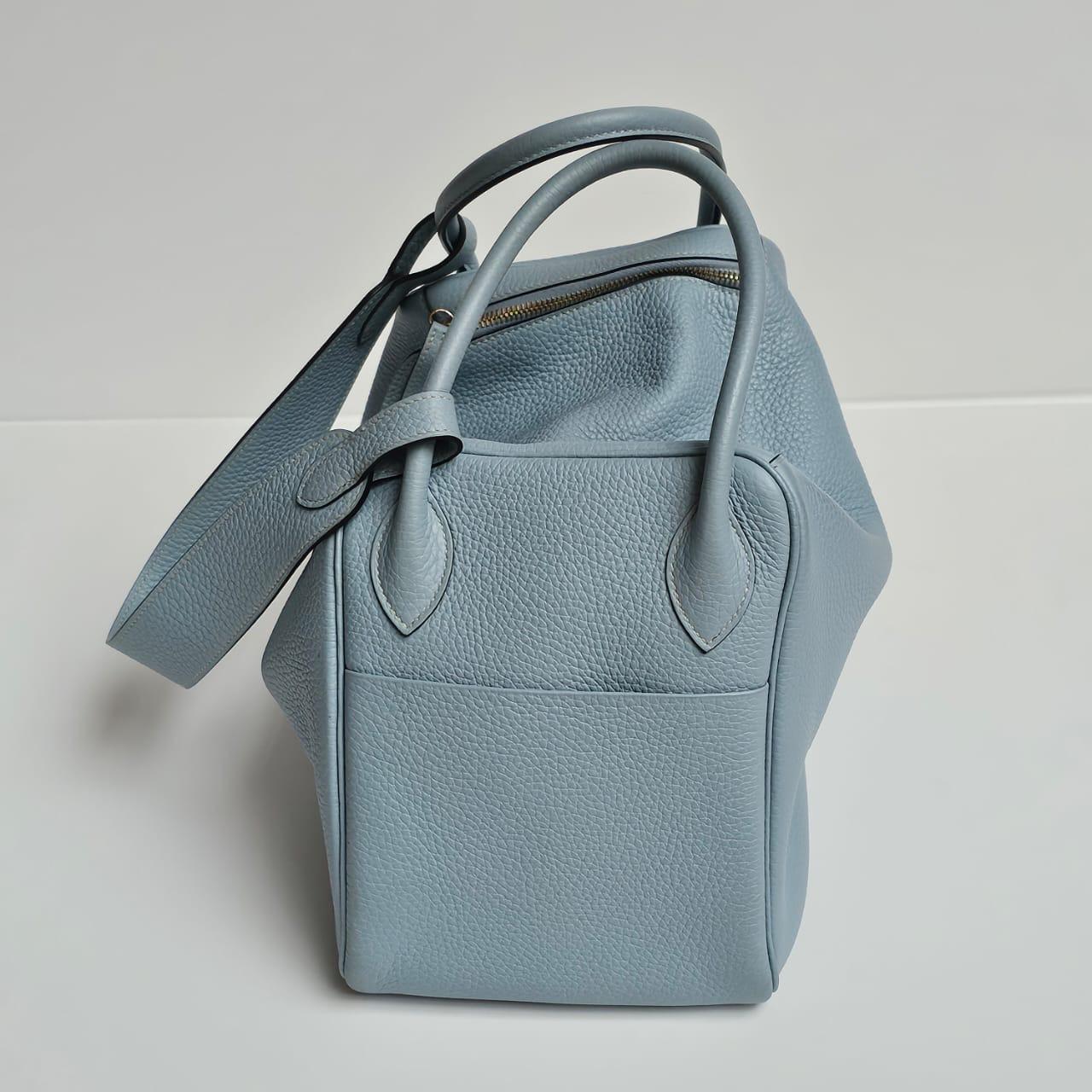 Grigio 2012 Borsa Hermes Blue Ciel Clemence Lindy 34