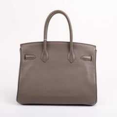 2012 Hermès Etain Togo Retourne Birkin 30 PHW