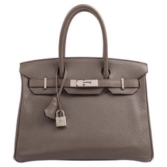 2012 Hermès Etain Togo Retourne Birkin 30 PHW