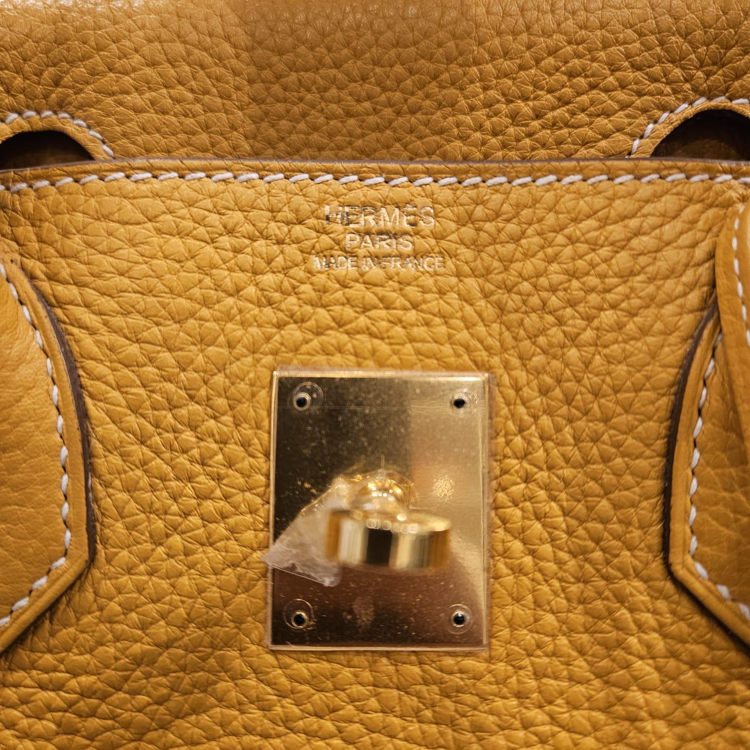 2012 Hermes Moutarde Clemence Birkin 30 Bag For Sale 5
