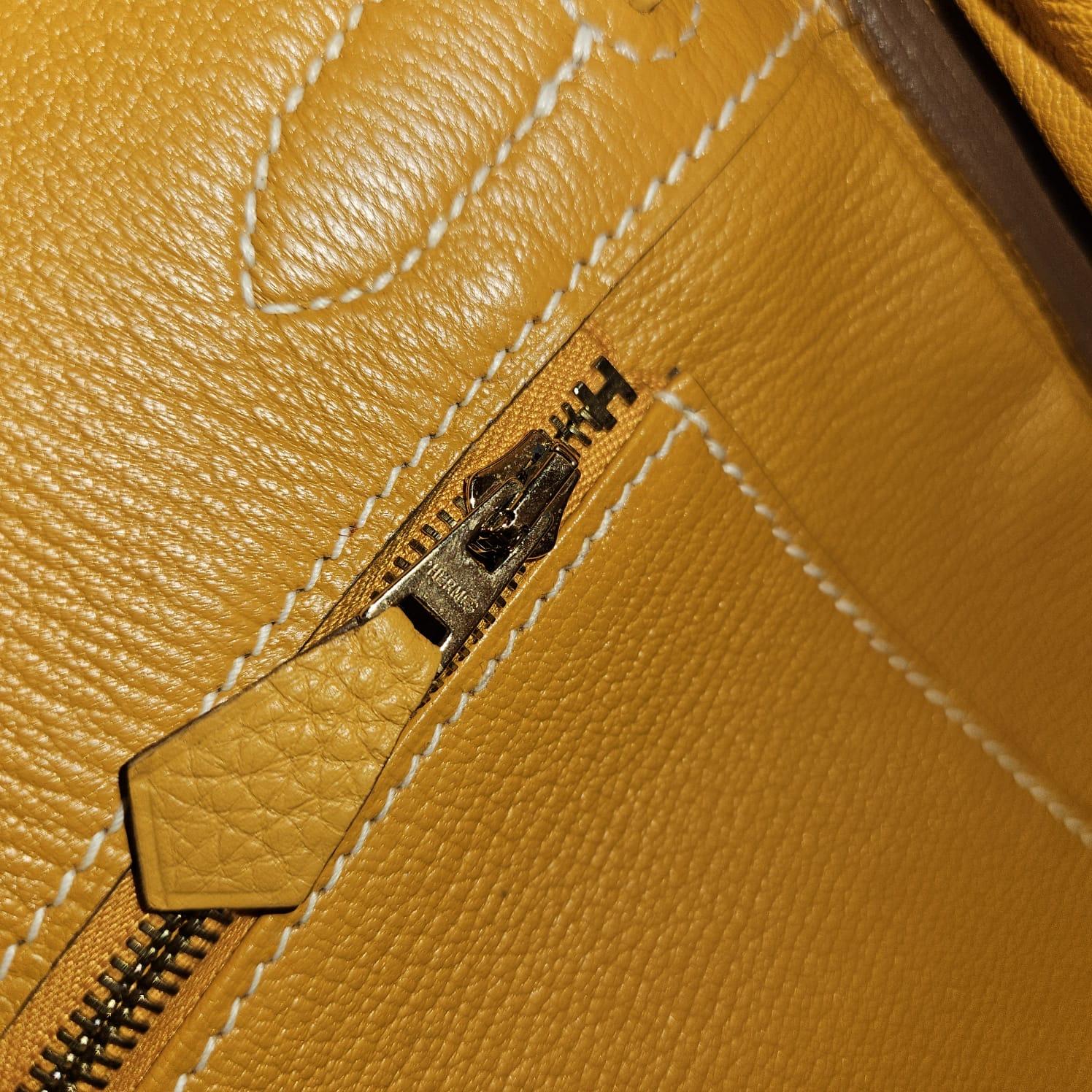 2012 Hermes Moutarde Clemence Birkin 30 Bag For Sale 12