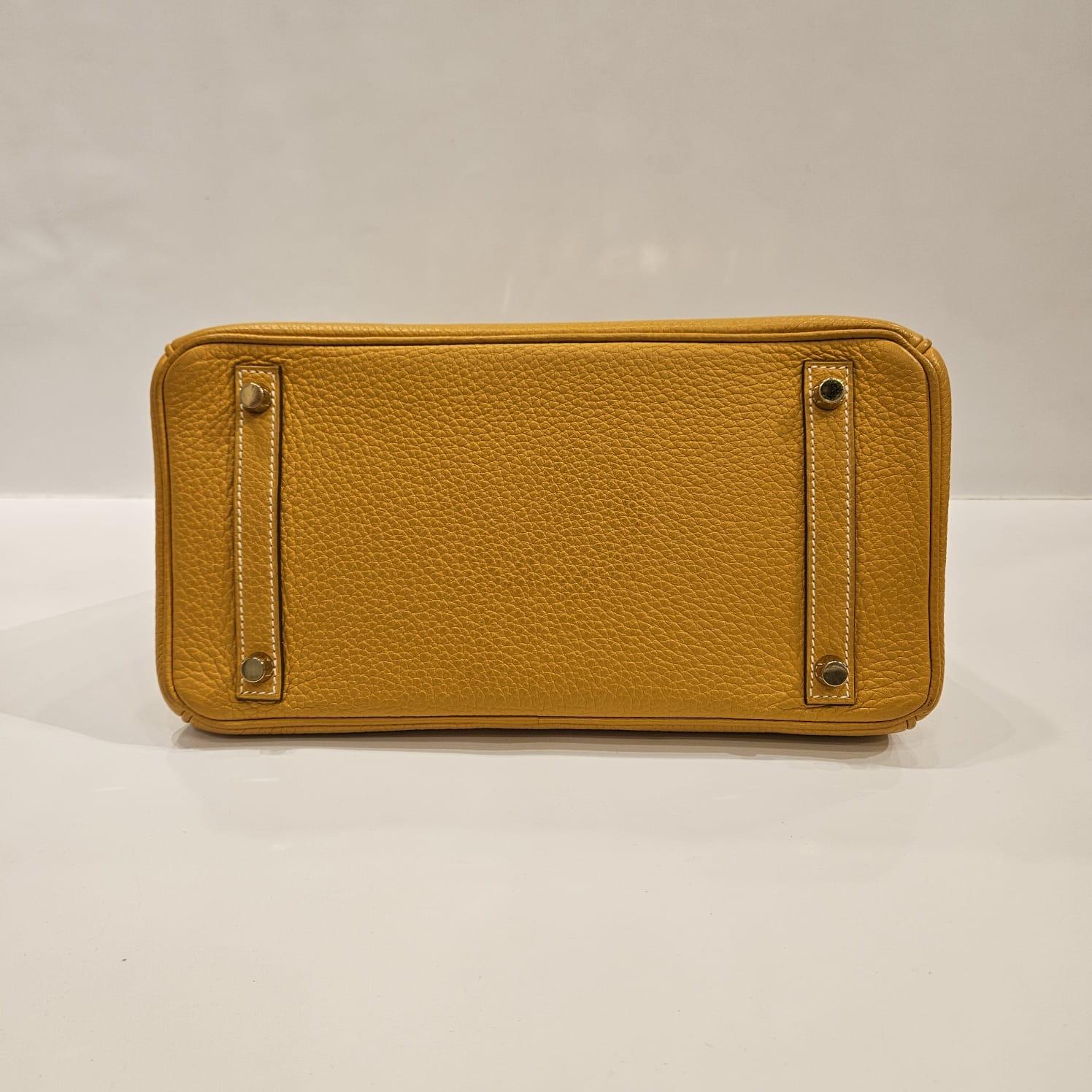 Women's or Men's 2012 Hermes Moutarde Clemence Birkin 30 Bag For Sale