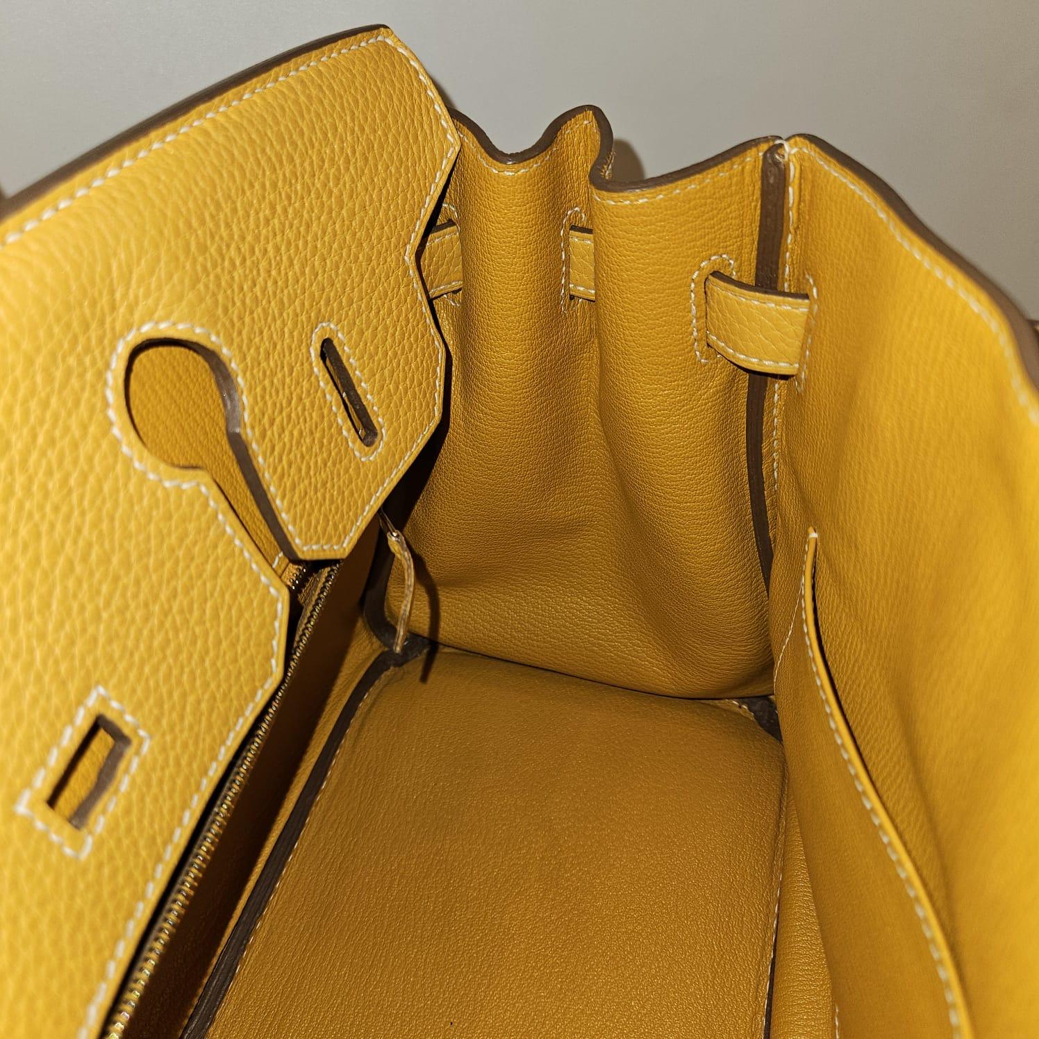 2012 Hermes Moutarde Clemence Birkin 30 Bag For Sale 2