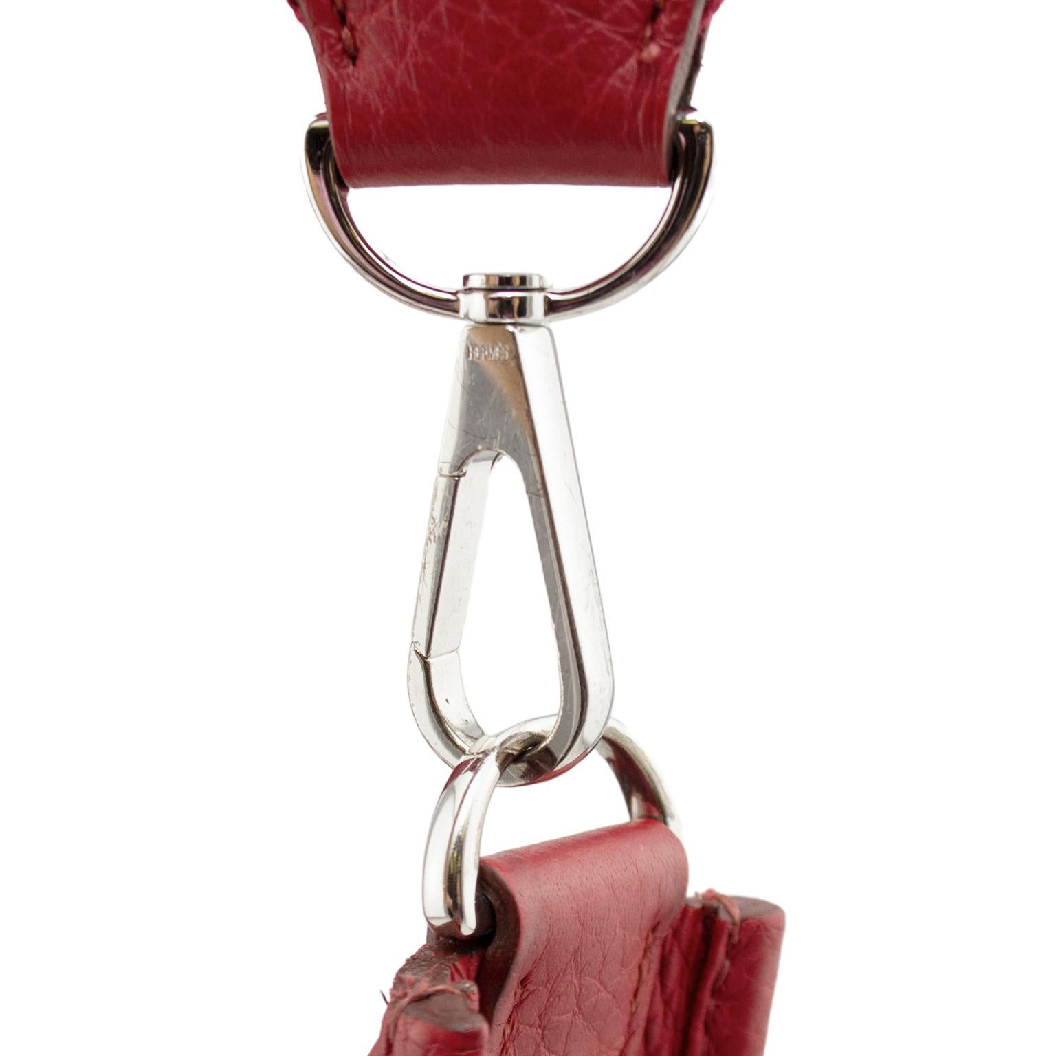2012 Hermès Red Clemence PM III Evelyne Bag 3