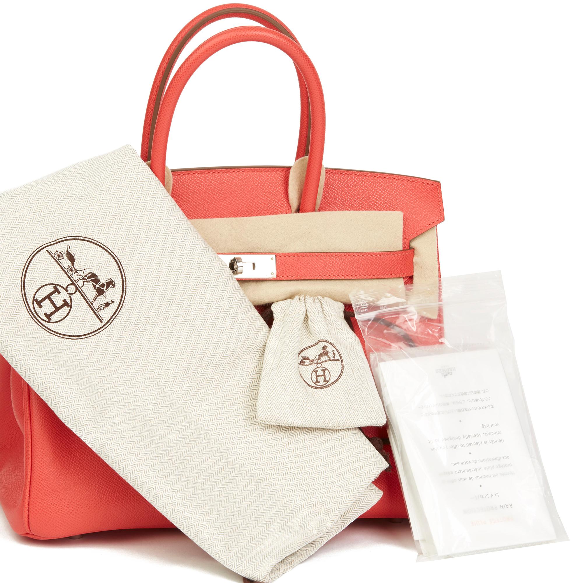 2012 Hermès Rose Jaipur Epsom Leather Birkin 30cm 5