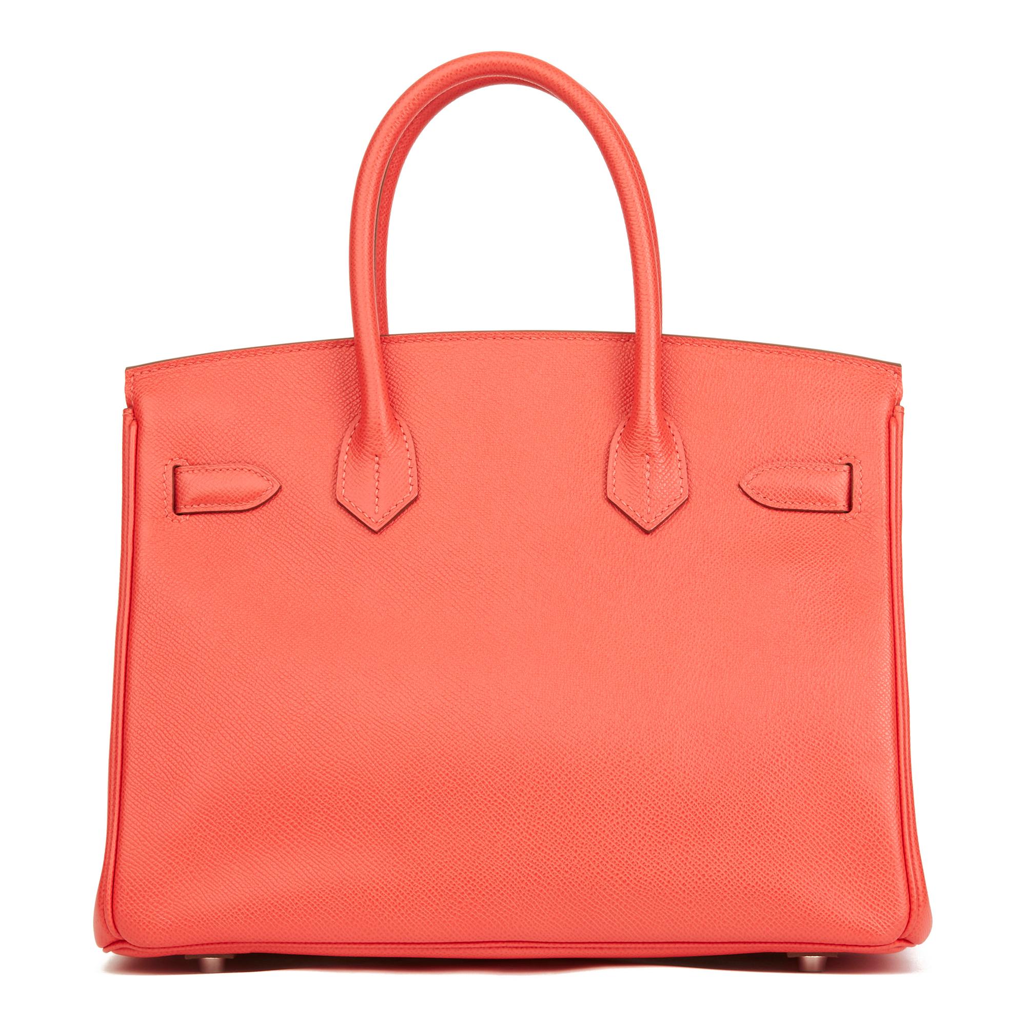 2012 Hermès Rose Jaipur Epsom Leather Birkin 30cm In Excellent Condition In Bishop's Stortford, Hertfordshire