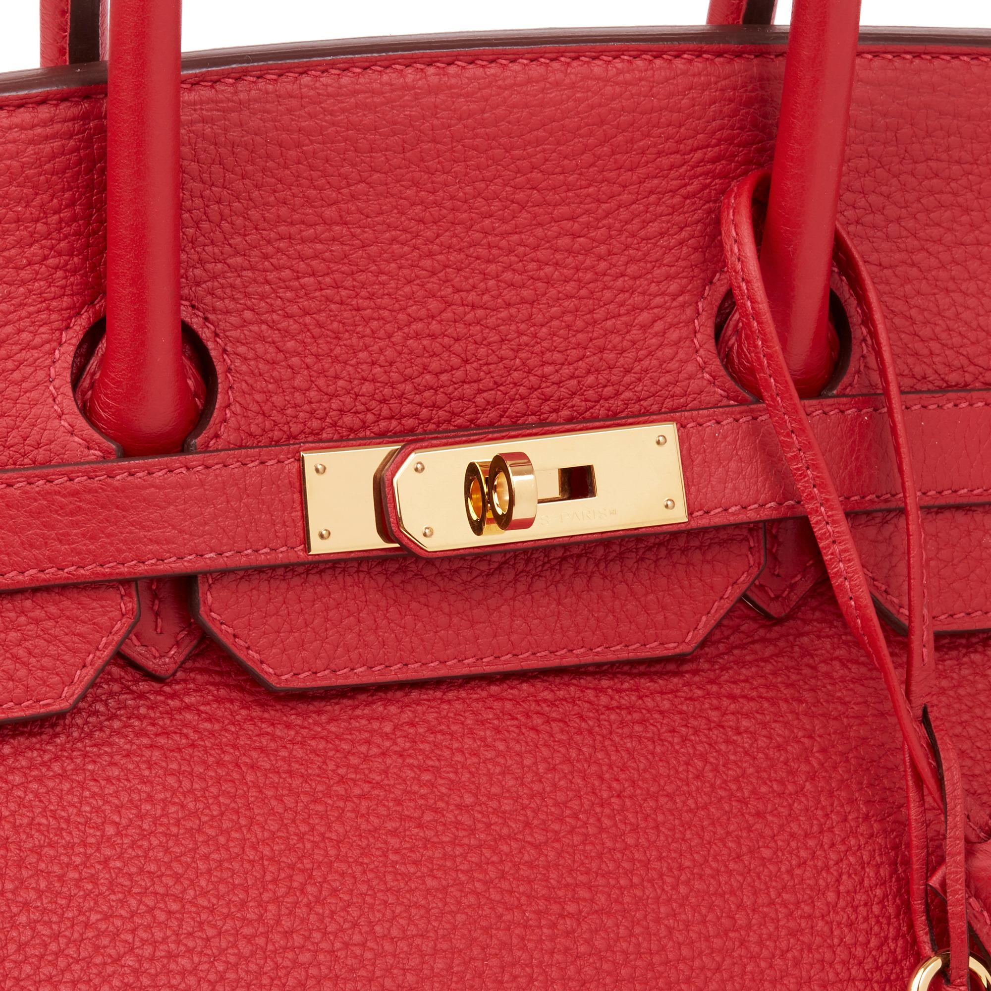 Women's 2012 Hermes Rouge Casaque Togo Leather Birkin 35cm