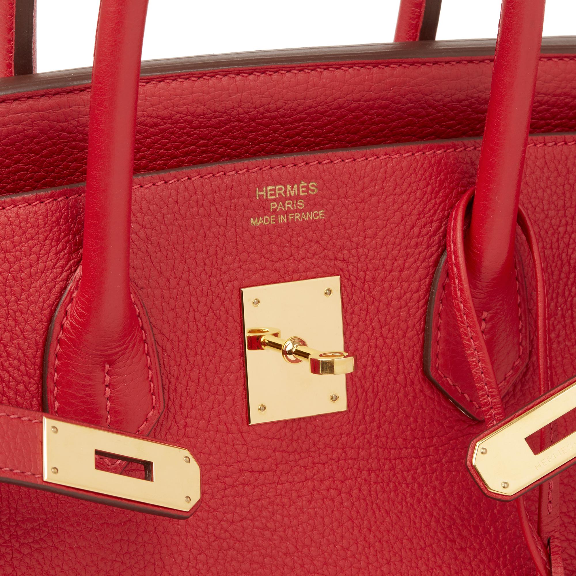 2012 Hermes Rouge Casaque Togo Leather Birkin 35cm 1