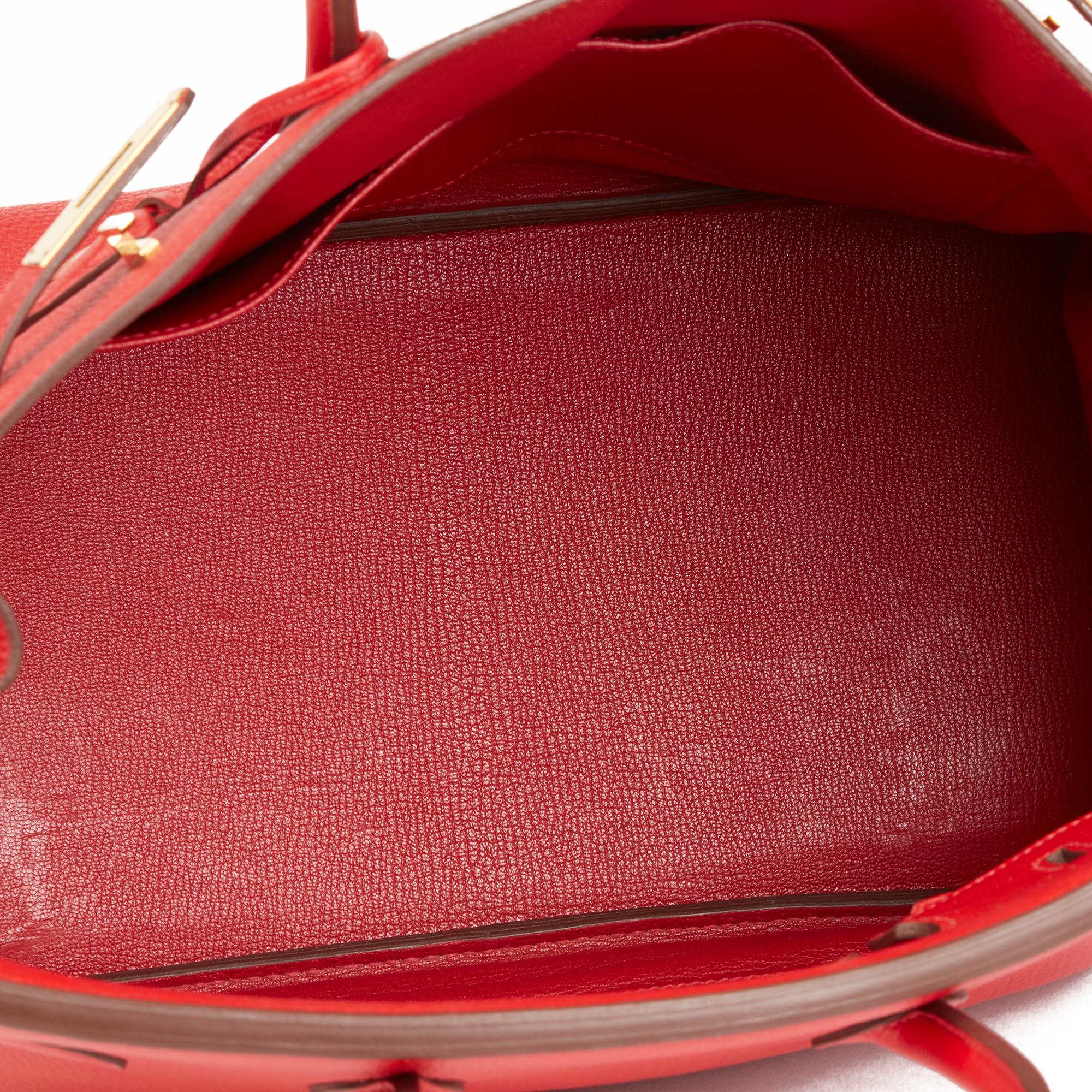 2012 Hermes Rouge Casaque Togo Leather Birkin 35cm 3