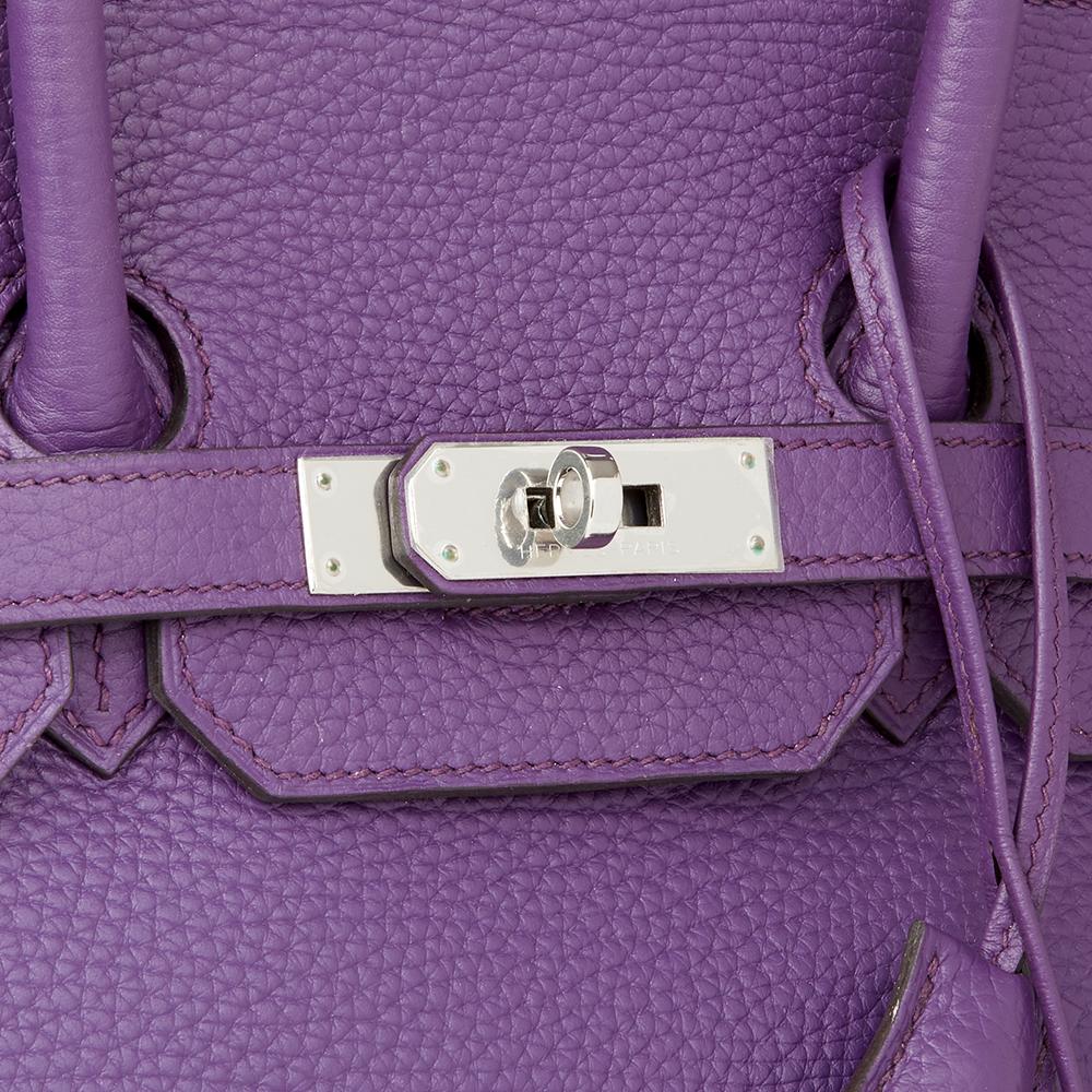 2012 Hermès Ultraviolet Clemence Leather Birkin 35cm 1