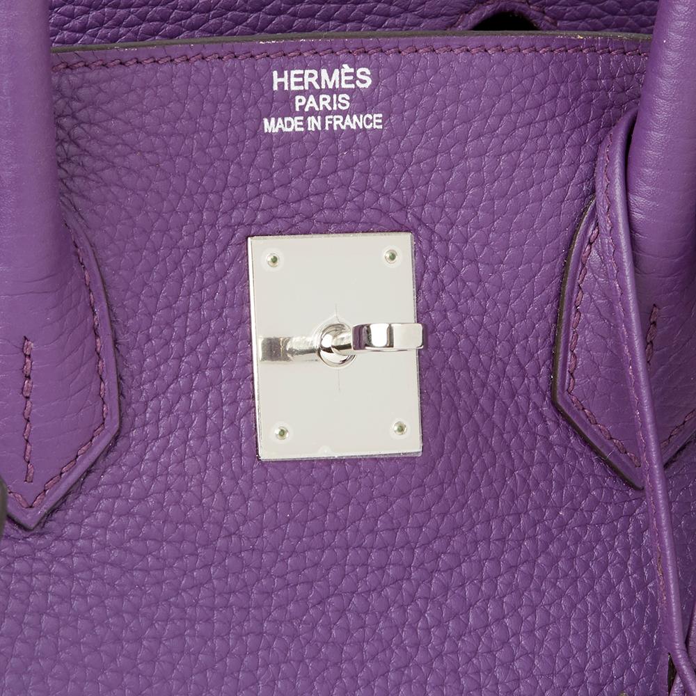 2012 Hermès Ultraviolet Clemence Leather Birkin 35cm 2
